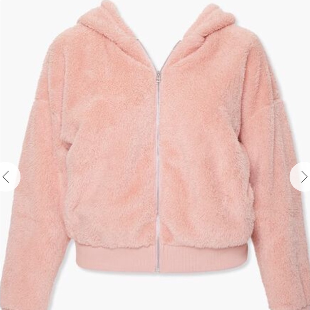 Pink faux fur forever 21 jacket